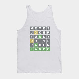 Funny Lando F1 Wordle Design Tank Top